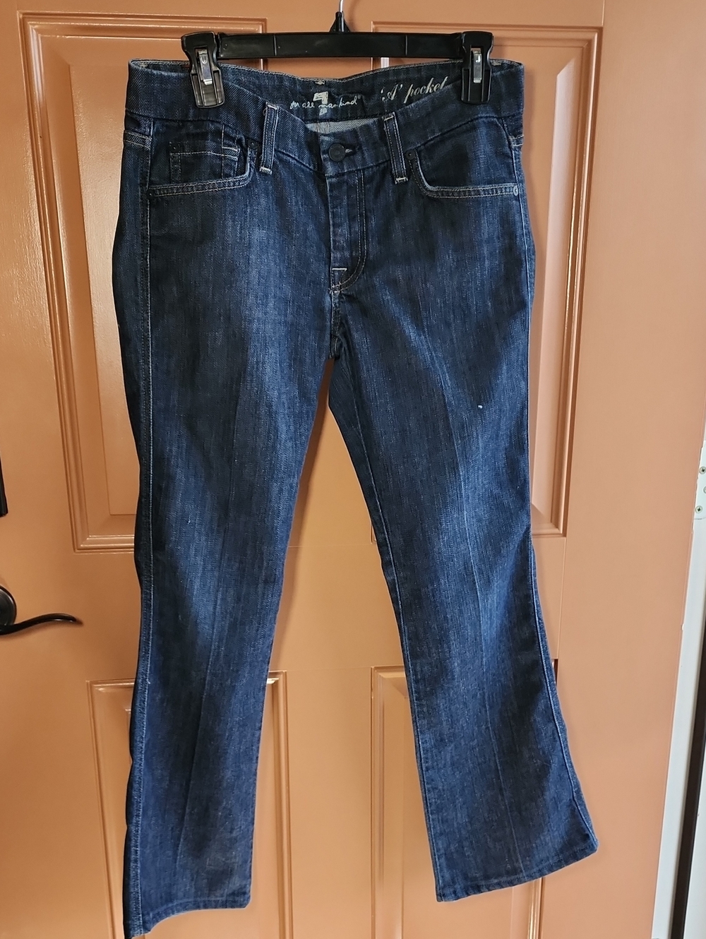 7 For All Mankind Women's Boot Cut Jeans - Dark Blue